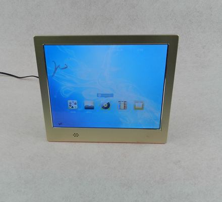 Golden Case Portable Digital Photo Frame 8 Inch HD Resolution