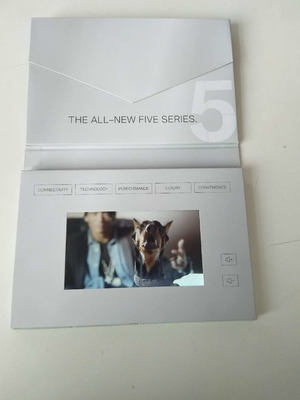 Magnet Switch On - Off LCD Screen Video Brochure 108 * 65mm With Mini - USB Interface