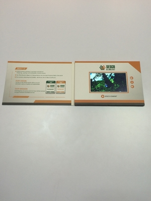 UV Printed Artwork LCD Video Brochure Card 3 Multi - Buttons With 5 Inch IPS Screen