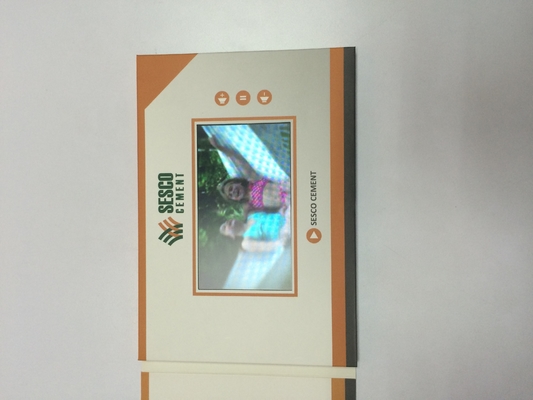 UV Printed Artwork LCD Video Brochure Card 3 Multi - Buttons With 5 Inch IPS Screen