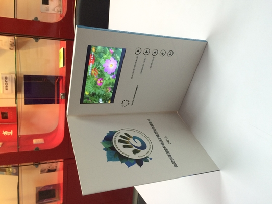 UV Printed Artwork LCD Video Brochure Card 3 Multi - Buttons With 5 Inch IPS Screen