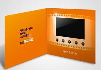 155 x 87mm Screen LCD Video Greeting Card With 4C Color Printing Multifunction Button