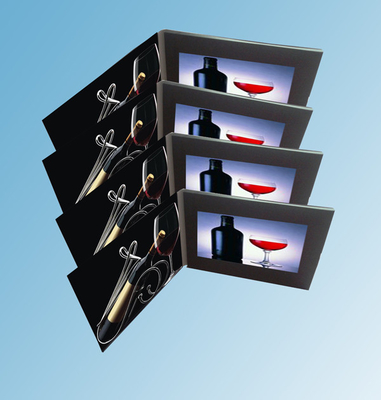 155 x 87mm Screen LCD Video Greeting Card With 4C Color Printing Multifunction Button