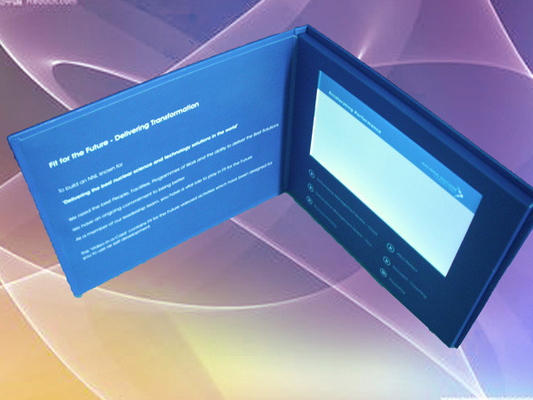 155 x 87mm Screen LCD Video Greeting Card With 4C Color Printing Multifunction Button