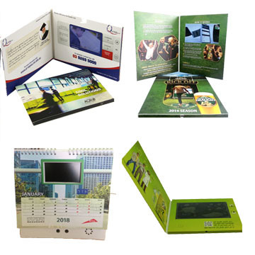 5 Inches LCD Video Card , LCD Screen Greeting Card 4C Printing With Media Player