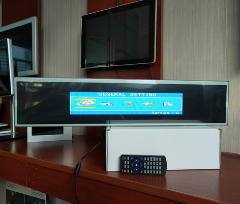 Advertising Wall Mounted Digital Signage 24 Inch Bar Type Ultrawide LCD Player