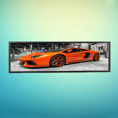 Black Color Stretched Bar LCD , 31.5'' Stretched LCD Display For Advertising