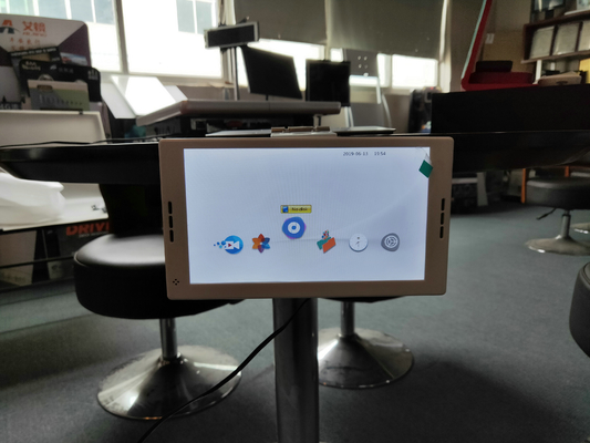New arrival Private tooling HD 7'' video ad. screen  LCD video display with magnetic shelf hanging bracket