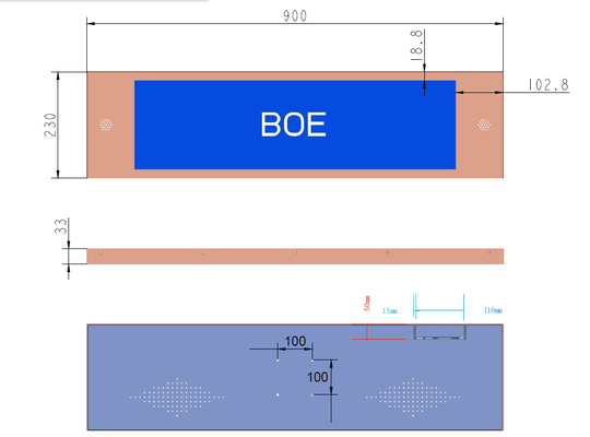 Stretched Bar Type LCD Advertising Display 29 Inches 300 - 1000 Nits Brightness