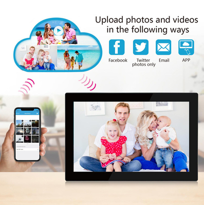 Programmeable HD IPS screen Cloud Wifi Digital Photo Frame 10 Inch Android 8.1 With Touch Screen