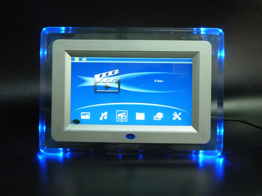 1024x600p Resolution LCD Digital Photo Frame Transparent Acrylic For Decoration