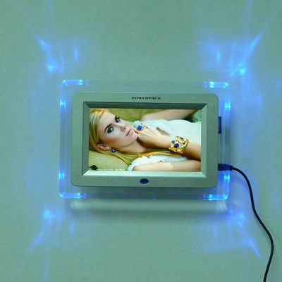 Apple shape Acrylic Electronic Digital Photo Frame 250-300cd/m2 Brightness 4 Blue LED Lights