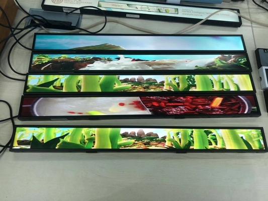 Metal DC 12V 23 Inches Strip 350 Nits Stretched Bar LCD