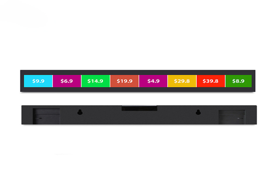 Remote management 21 inch  Android ultra-wide LCD shelf strip for marketing in stores, super market, malls