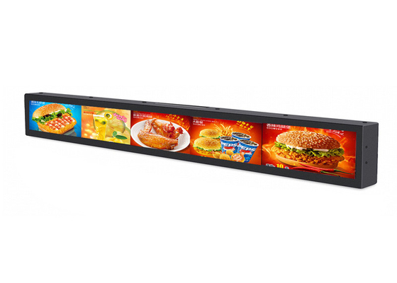 Remote management 21 inch  Android ultra-wide LCD shelf strip for marketing in stores, super market, malls