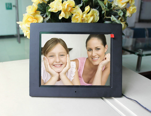 4:3 ratio multimedia function 8 inch LCD digital photo frame for family or commercial purpose