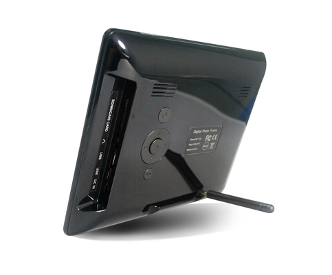 Black HDMI MP3 / WMA 8&quot; Digital Video Photo Frame With Music 350cd/m2