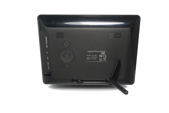 Black HDMI MP3 / WMA 8&quot; Digital Video Photo Frame With Music 350cd/m2