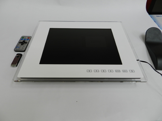 Modern 12&quot; Transparent Acrylic Personalized Digital Photo Frame With Touch Button