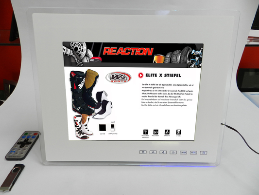 Modern 12&quot; Transparent Acrylic Personalized Digital Photo Frame With Touch Button