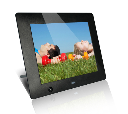 8 Inch Acrylic Portable Digital Picture Frame With Clock And Calendar 800*600