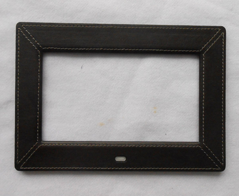 Leather 7 Inch Video High Resolution Digital Picture Frame With Remote Control