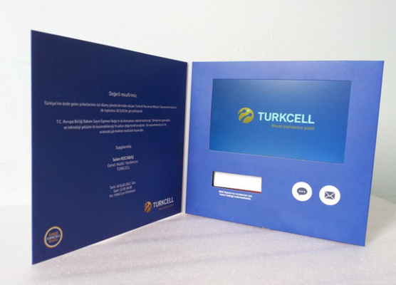 Advertising Promotional Custom Video Greeting Cards 7 Inch With OSD Language