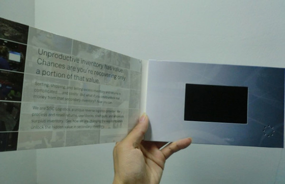 Battery Operated Custom Video Greeting Cards brochure 4.3 Inch 250cd/m2