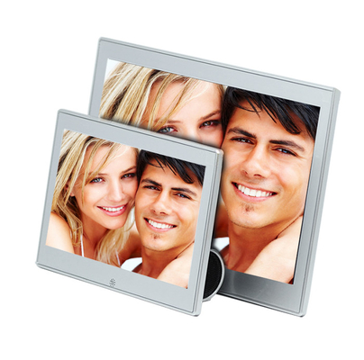 7 Inch Metal Case Video Digital Photo Frame With Clock And Calendar 250cd/m2