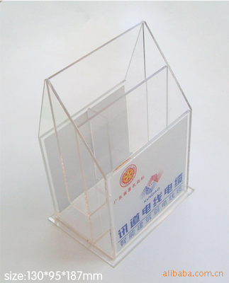 Hotel / Restaurant Transparent Acrylic Literature Display Stands With 0.8-12mm Thickness