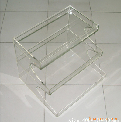Advertising Clear Make Up Cosmetic Counter Top Display Stands With Color Uv Print