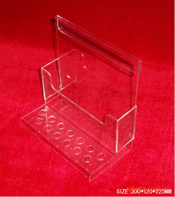 Advertising Clear Make Up Cosmetic Counter Top Display Stands With Color Uv Print