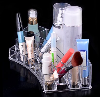 Custom retail shop desktop Cosmetic Transparent Acrylic Display Stands ROHS