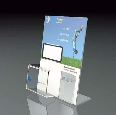Supermarket / Hotel Acrylic Display Stands , Fashionable Table Top Display Stands