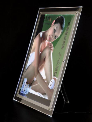 Transparent Contemporary Photo Frames , Supermarket Acrylic Holder Display