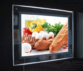 Desktop Acrylic Photo Frames Brochure Display Racks For Hotels / Restaurants