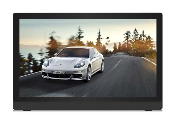 Black Wide Screen HD IPS 32 Inch Digital Photo Frame Plastic Case