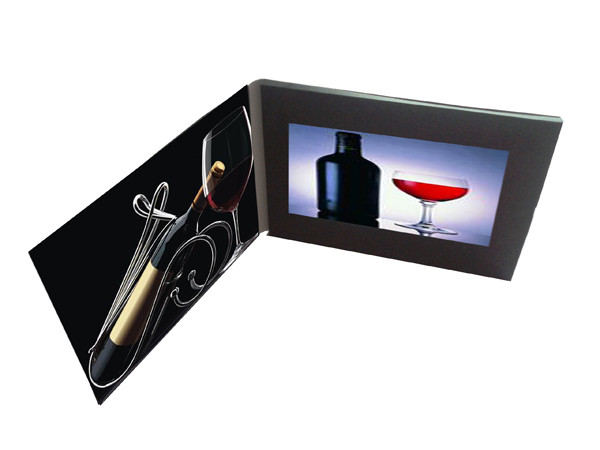 TFT Screen LCD Video Card , LCD Video Greeting Card With Customized 4C Artwork Printing