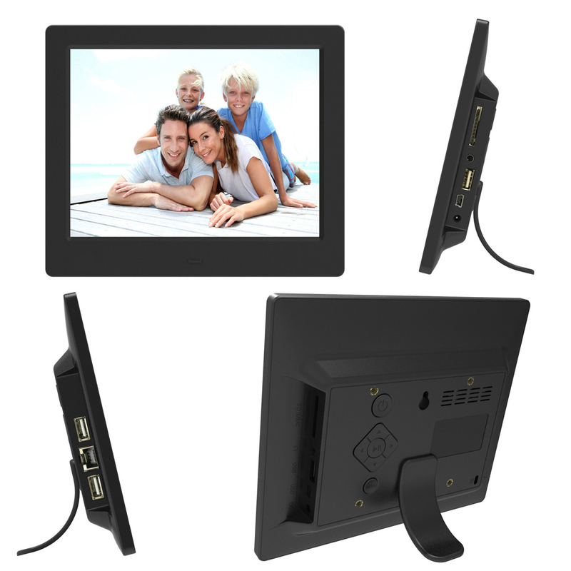 Remote Control LCD Digital Photo Frame 8 Inch Wide Viewing Angle 1 Year Warranty