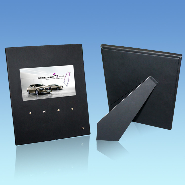 USB TFT 7 Inch Black Custom Video Greeting Cards With XP / Vista / Windows 7 System
